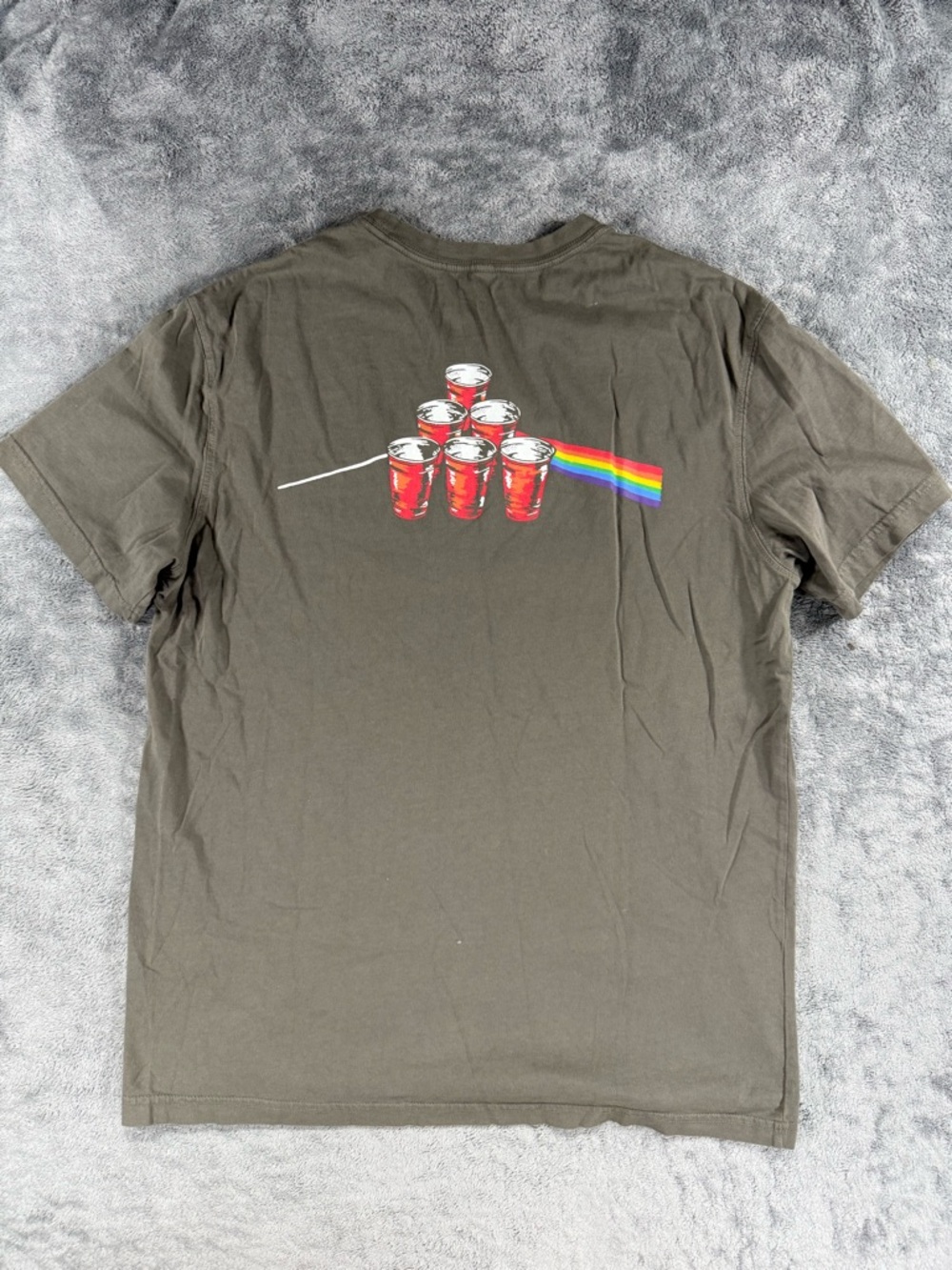 Southern Shirt Men’s Rerack Tee Charcoal Beer Pong Graphic Pocket Tee Medium